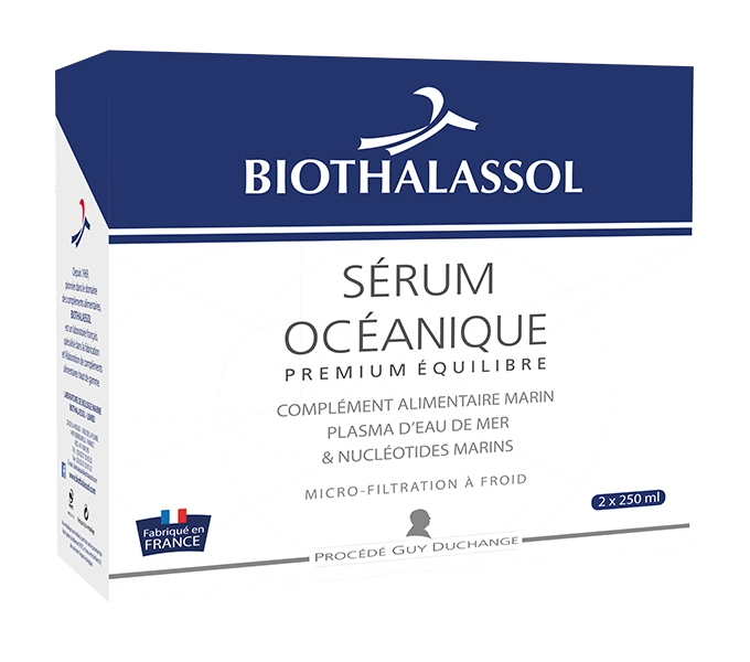SÉRUM OCÉANIQUE PREMIUM EQUILIBRE - complément alimentaire marin fabriqué en France par Biothalassol Image SÉRUM OCÉANIQUE PREMIUM EQUILIBRE