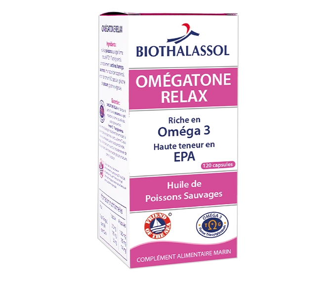 OMÉGATONE RELAX - complément alimentaire marin fabriqué en France par Biothalassol Image OMÉGATONE RELAX