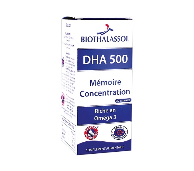DHA 500 - complément alimentaire marin fabriqué en France par Biothalassol Image DHA 500