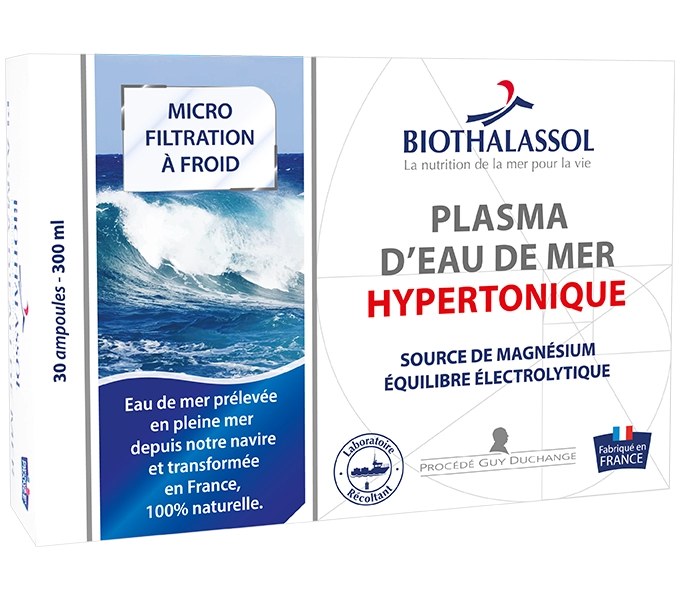 PLASMA HYPERTONIQUE - complément alimentaire marin fabriqué en France par Biothalassol Image PLASMA HYPERTONIQUE
