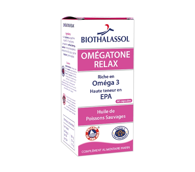 OMÉGATONE RELAX - complément alimentaire marin fabriqué en France par Biothalassol Image OMÉGATONE RELAX